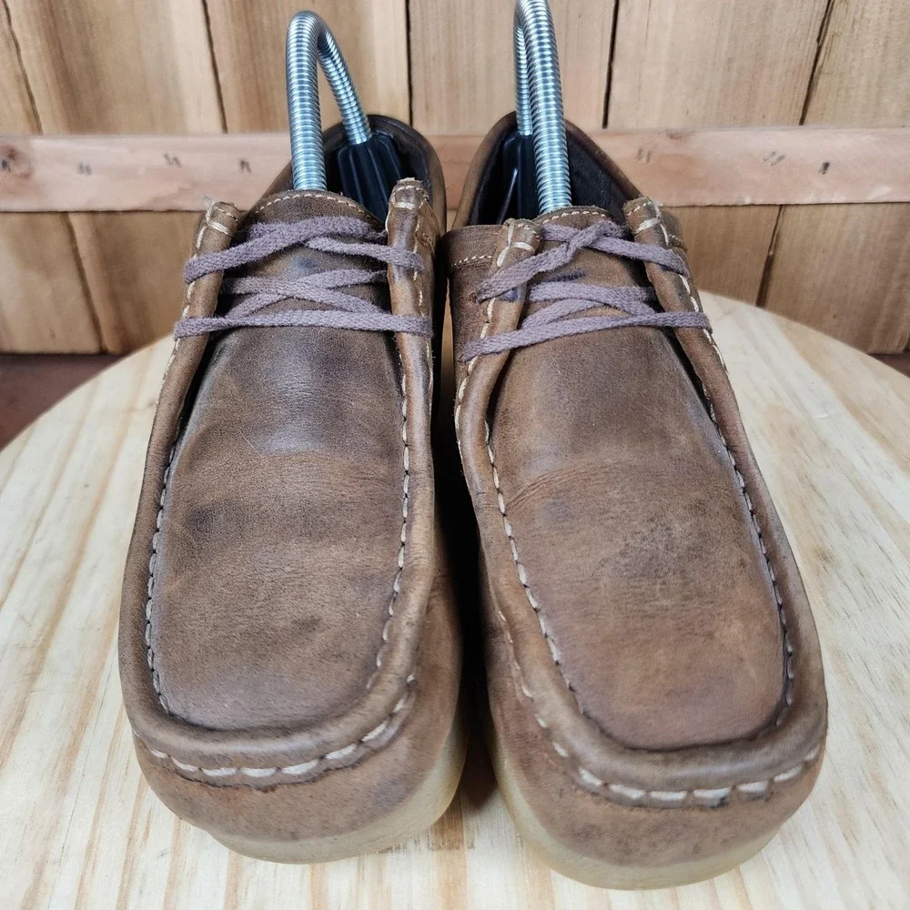 Clarks Wallabees Shoes Womens 7M Brown Casual Comfort Chukka Moc Toe‎